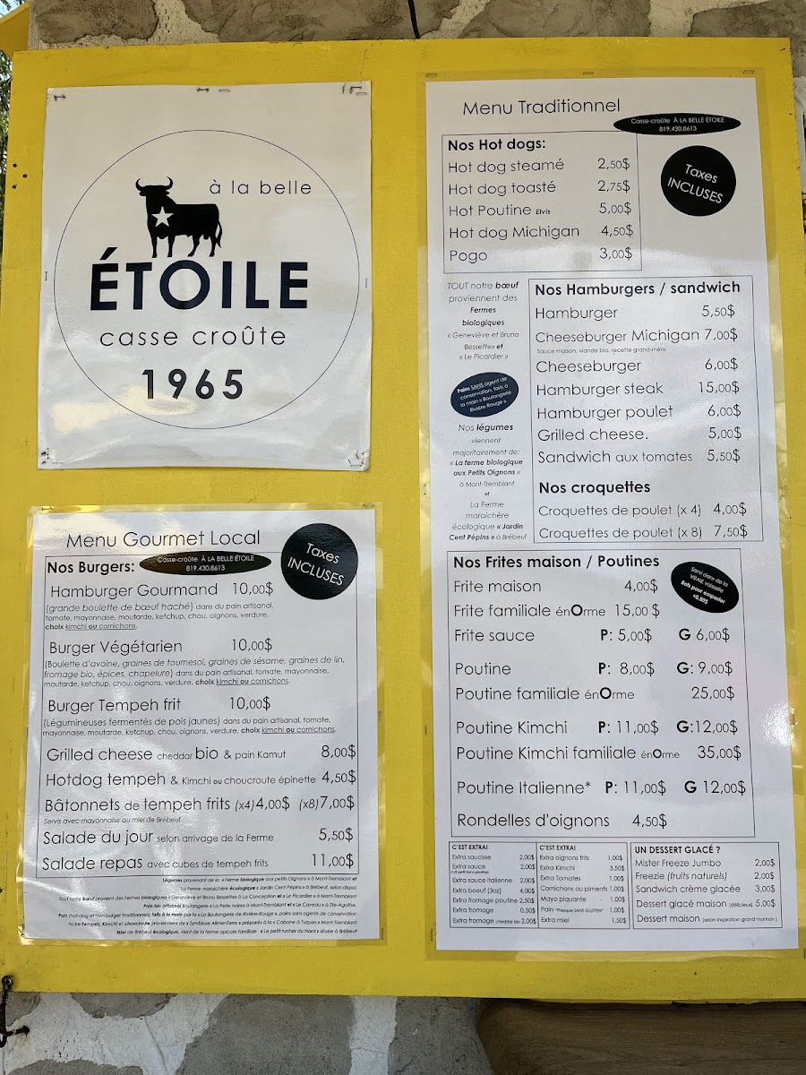 Casse-Croûte À La Belle Étoile Menu-9